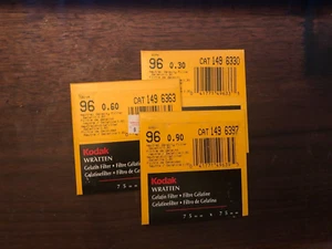 Kodak Wratten Gel NEW! 3x3 75mm filters SEALED! ND .3, .6 & .9 - 1,2 & 3 stops - Picture 1 of 3