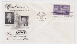 TurtlesTradingPost - FIPEX Stamp Show #1076 FDC 1956 Artcraft Cachet - Picture 1 of 1