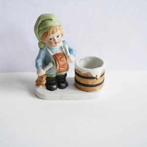 Vintage Porzellan Weihnachten kleiner Trommler Junge Figur Kerzenhalter 4,5" - Bild 1 von 7