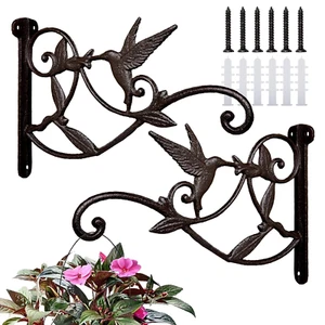 2Pcs Plant Hangers Outdoor Heavy Duty, Plant Hooks for Wall 10 Inch, Decorative - Picture 1 of 7