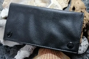 Tabakbeutel Tabaktasche Drehertasche Leder Design Modell Farb Serie in Schwarz - Bild 1 von 5