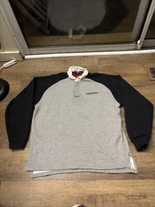 Vintage Polo Sport Ralph Lauren Shirt Mens Gray Rugby Long Sleeve Size Large A1 - Picture 1 of 6