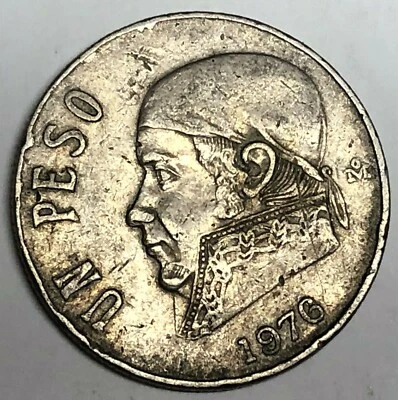 # C5217    MEXICO   COIN,     ONE PESO   1976 - Image 1 of 2