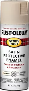 Rust-Oleum 7793830 Satin Enamel Spray, 12-Ounce, Shell White - Picture 1 of 9