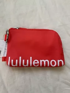 Lululemon Clippable Card Pouch bag wallet coin purse New Pink white - Picture 1 of 6