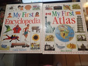 Lot of 2 By DK Publishing My First Encyclopedia and My First Atlas hardcover - Picture 1 of 6
