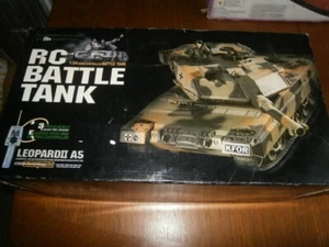 RC Battle Tank Leopard II A5 Complete & Boxed -Untested-Selling As Spares - Picture 1 of 7