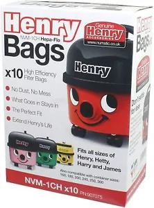 10 Original Numatic Henry & Hetty HEPAFLO Staubsaugerbeutel 604015 - Bild 1 von 4