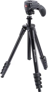 Manfrotto - 61" Compact Action Aluminum Folding Tripod - Black (MKCOMPACTACN-BK) - Picture 1 of 4