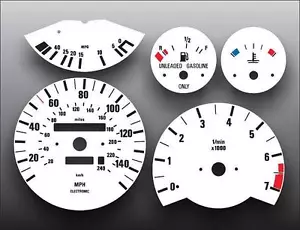 White Face Gauges for 1984-1991 E30 BMW 3 Series M3 325 325e 325i - Picture 1 of 4
