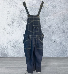 Levi's Blue SUPERLOW Cotton Stretch Denim O-Ring Overalls Junior Girls sz 7 - Picture 1 of 5