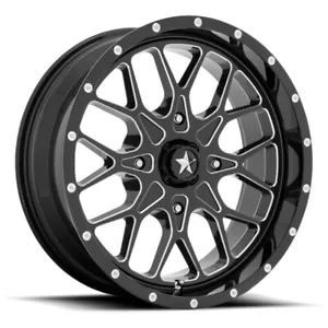 14x7 +10 MSA Offroad M45 Portal 4x110 Gloss Black Milled Wheels (Set of 4) - Picture 1 of 3