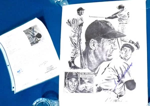 TED WILLIAMS HOF Signed Autograph Auto 14x17 B&W Poster Red Sox JSA ๐ LOA - Picture 1 of 6