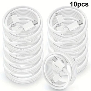 10 Pack Original USB C Fast Charger 3 FT Cable  iPhone 14 13 12 11 X Pro Max Lot - Picture 1 of 8