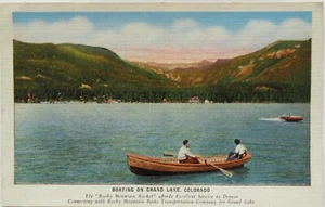 Old Postcard of Boating On Grand Lake, Colorado - Ref : 1009 - Picture 1 of 2