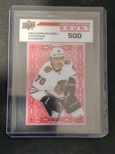 2023-24 Upper Deck Series 1 Cole Guttman Population Count 500 PC-3 Chicago