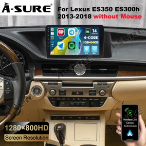 2+64GB for Lexus ES350 ES300h 2013-2018 Car Radio Stereo Android 14 CarPlay GPS - Picture 1 of 10