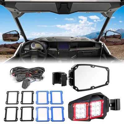 Espejos retrovisores laterales con luz LED + cable para Kubota RTV1100 RTV-X1100C Pro-Fit Jaula 2007-UP Foto 1 de 4