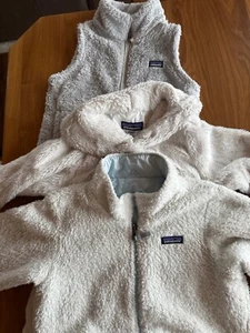 Lot of 3 girls patagonia coats large-gray vest, reversible coat and dress coat - Picture 1 of 12