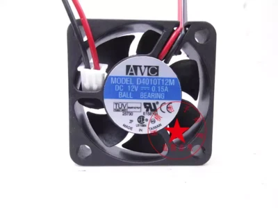 1PC AVC 12V 0.15A 4010 D4010T12M 4CM 2-wire high air flow cooling fan - Image 1 of 4