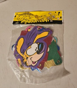 Striscione BUON COMPLEANNO personaggio vintage DISNEY Marsupilami GIUNTO NUOVO - Foto 1 di 1