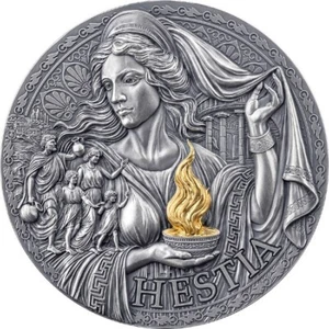 HESTIA THE GREAT GREEK MYTHOLOGY 2025 3000 Francs CFA 3 oz  Silver Coin Cameroon - Picture 1 of 8
