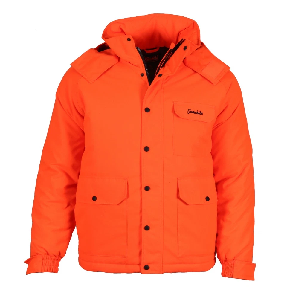 Gamehide Men's Insulated Burr Resistant Blaze Orange Camo Deerhunter Parka - Image 1 of 1