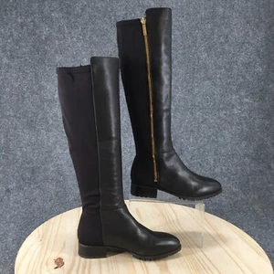 Nine West Boots Womens 5 M Legretto Tall Riding Brown Leather Knee-High Comfort - Picture 1 of 17