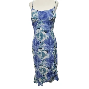 LUNACHIX Spring Floral Cocktail Prom Midi Dress Size L Fairy Wiggle Whimsigoth - Picture 1 of 14