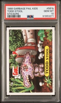 PSA 10 GEM MINT #561b TODD STOOL 1988 Topps Garbage Pail Kids OS14 Series 14  - Image 1 of 2