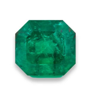 Pietra preziosa smeraldo zambiano terra naturale 3,66 ct colore verde taglio smeraldo - Foto 1 di 4