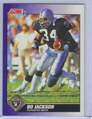 BO JACKSON   1991  SCORE  #100   RAIDERS  / FREE SHIP - Image 1 of 2