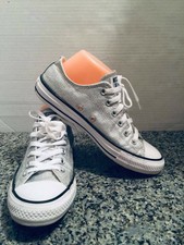 silver sparkle converse