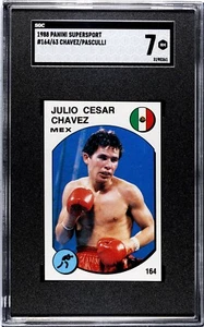 1988 Panini Supersport #164 Julio Cesar Chavez Rookie Card RC SGC 7 NM HOF - Bild 1 von 2