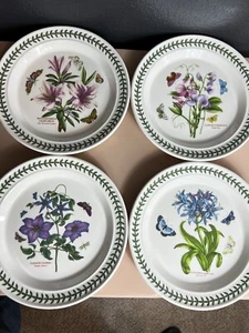 Portmeirion Botanic Garden Set of 4 Dinner Plates with Assorted Florals 10.5" - Picture 1 of 12