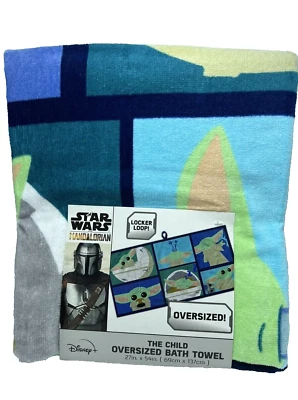 DISNEY• STAR WARS The Mandalorian: The Child Oversized Bath Towel (27”x 54”) NEW - Image 1 of 4