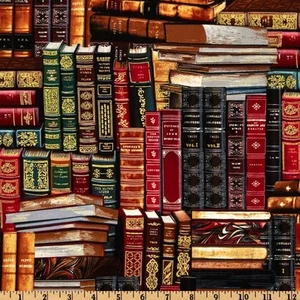 Library Fabric BTY, Bibliotheksbücher, CM8214 Metallic, TheFabricEdge - Bild 1 von 3