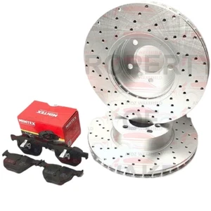 Para BMW 520d 520i 523i 530d 530i E60 E61 Frente Perforados Freno Discos Mintex - Imagen 1 de 4