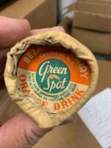 BEZANILLA DAIRY CARTHAGE NY GREEN SPOT ORANGE TRINK MILCHFLASCHE VERSCHLUSS RÖHRE VOLL - Bild 1 von 4