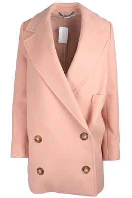 STELLA MCCARTNEY PINK WOOL COAT IT 38 UK 6 - Image 1 of 4