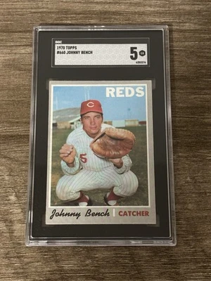 1970 Topps Johnny Bench #660 SGC 5 Salón de la Fama de los Rojos de Cincinnati Foto 1 de 2