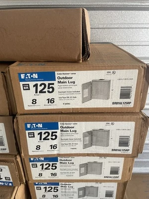 *Nuevo* EATON BR816L125RP Centro de carga principal para exteriores hermético 125 amperios Foto 1 de 2