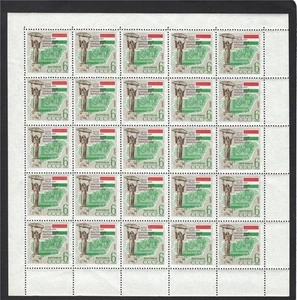 Russia 1965 Sc# 2903A Hungary Liberty 20th liberation anniversary full sheet MNH - Picture 1 of 1