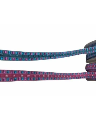 TOMASELLI MERCERIA 50 Cm Passamaneria Lurex Velluto Copripunto Perlina Alto 1 Cm 7497