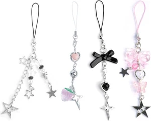 1-4PCS Cute Phone Charms Aesthetic Y2K Cellphone Strap Pink...  - Picture 1 of 7
