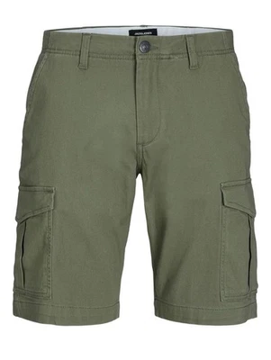 Pantalones Cortos Chinos Jack & Jones Para Hombres Joe Cargo Plus+ Ajuste Verde Liquen Oscuro Talla W44 Foto 1 de 4