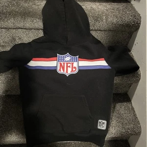 NFL Logo Youth Hoodie Sweatshirt Black Size 8 To 10 Used - Picture 1 of 5