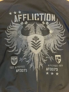Sudadera con Capucha Extraíble XL Affliction Vintage Y2K Negra Premium Hebilla - Imagen 1 de 10