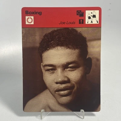 1977 BOXING JUMBO CARD SPORTSCASTER JOE LOUIS ITALY 03 005 06-12 EX - Image 1 of 4