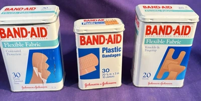 Band Aid Metal Tins Lot Of 3 1992 1983 - Image 1 of 4